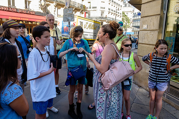 Walking to the River Boat Trip via the Louvre Courtyard - 6/30/15